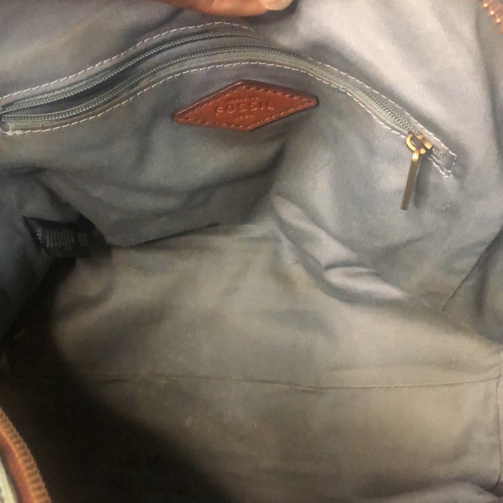 Fossil Multi Colored Printed Handbag With Handles… - image 5